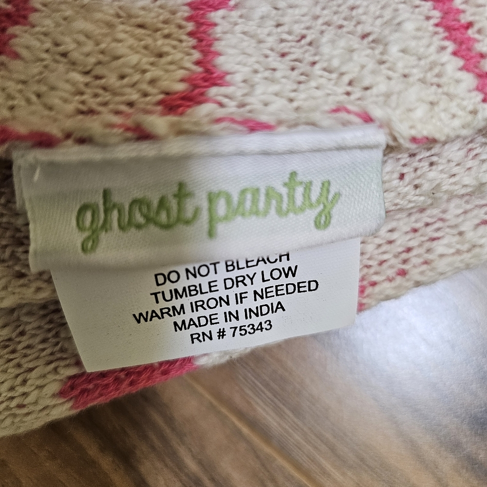 New Natural GHOST PARTY Knit Blanket - Picture 4 of 8